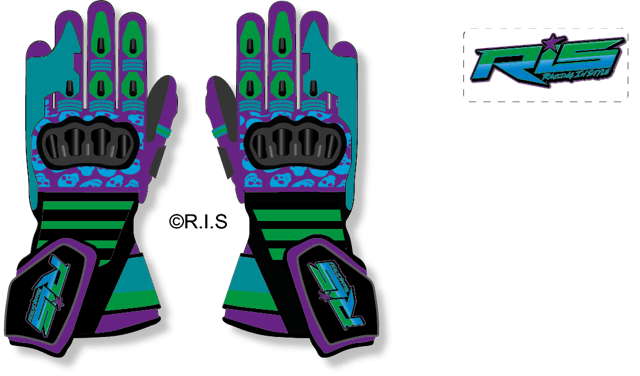 Custom motorcycle leather gloves  