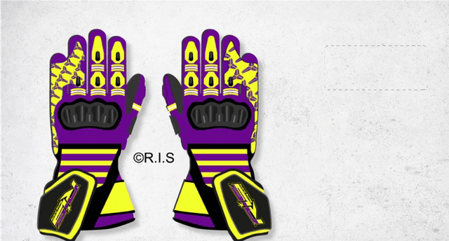 Custom motorcycle leather gloves  